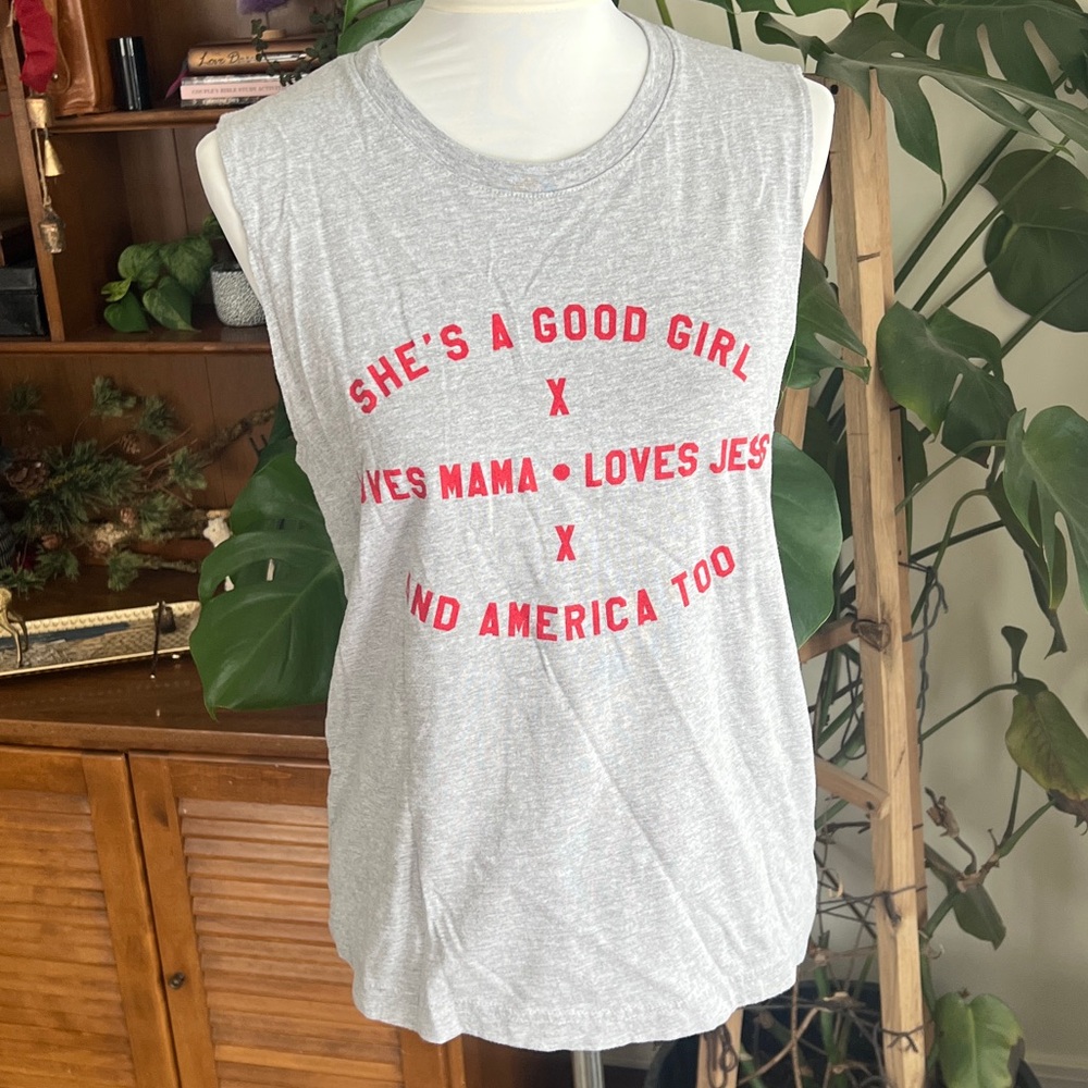 Grey Graphic Country Song Tank M/L - Picture 2 of 7